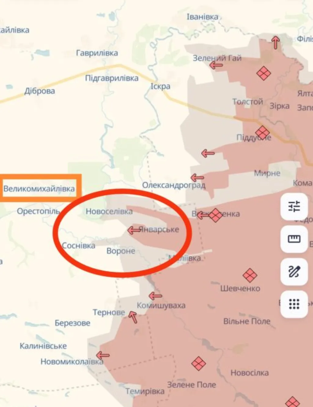Ворог зайшов на Дніпропетровщину з боку Покровського