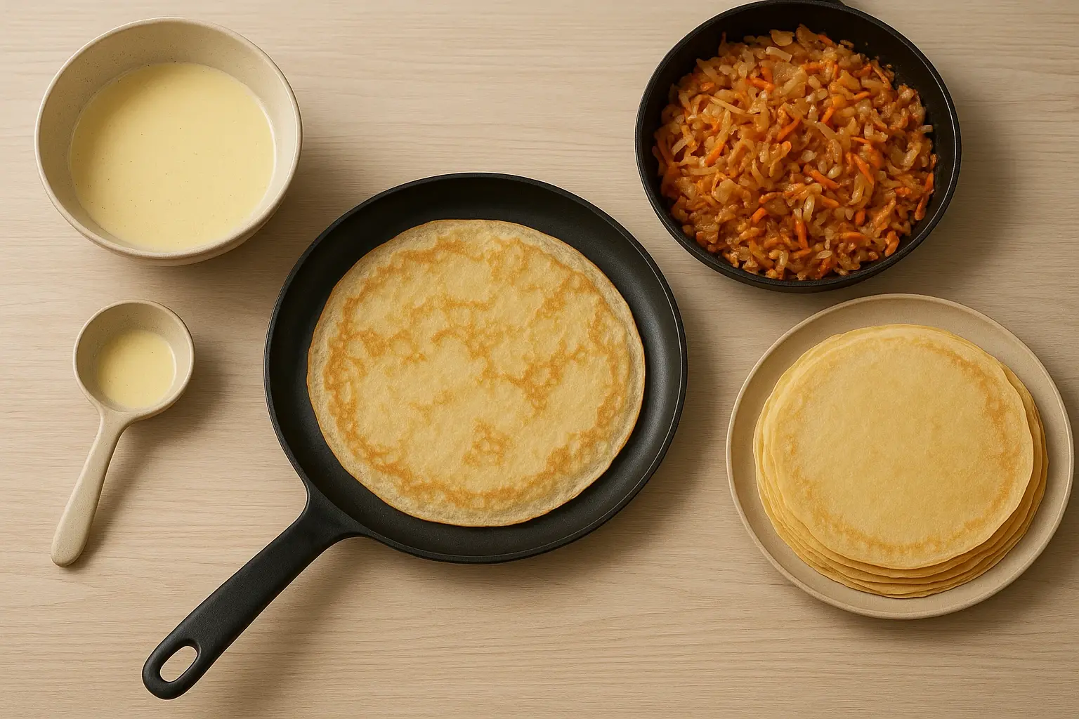 Млинці з капустою: рецепт на Масницю