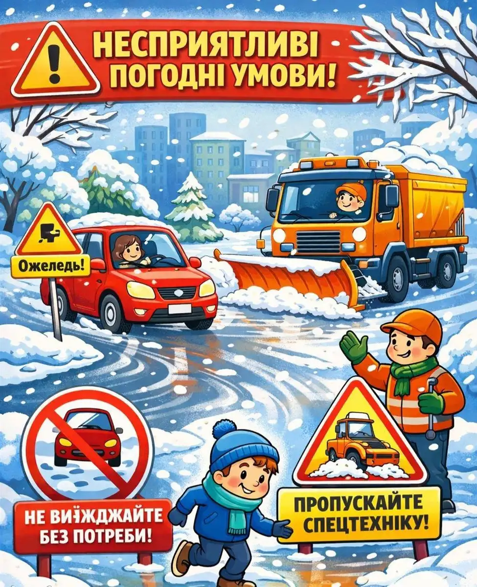 У Дніпрі прогнозують снігопад та ожеледицю: звернення до мешканців міста