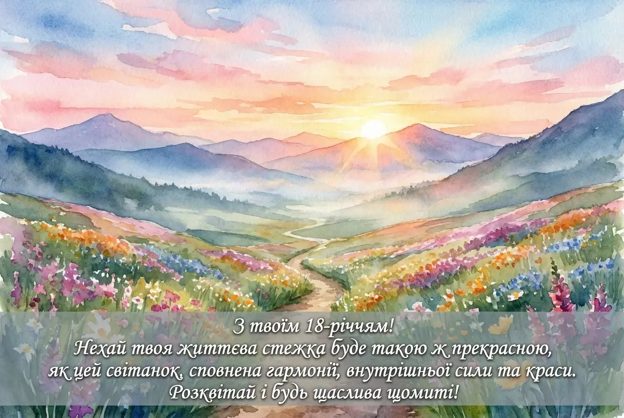 привітання з днем народження внучці 18 років