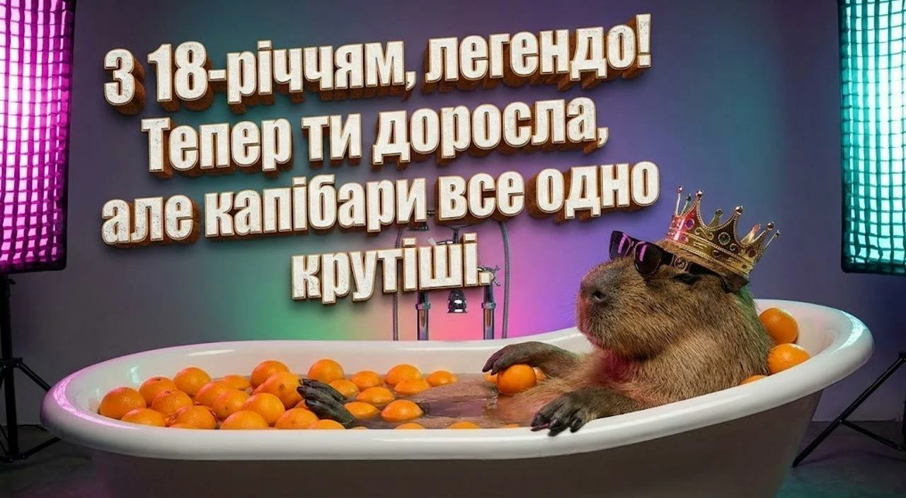 Привітання з днем народження внучці на 18 років