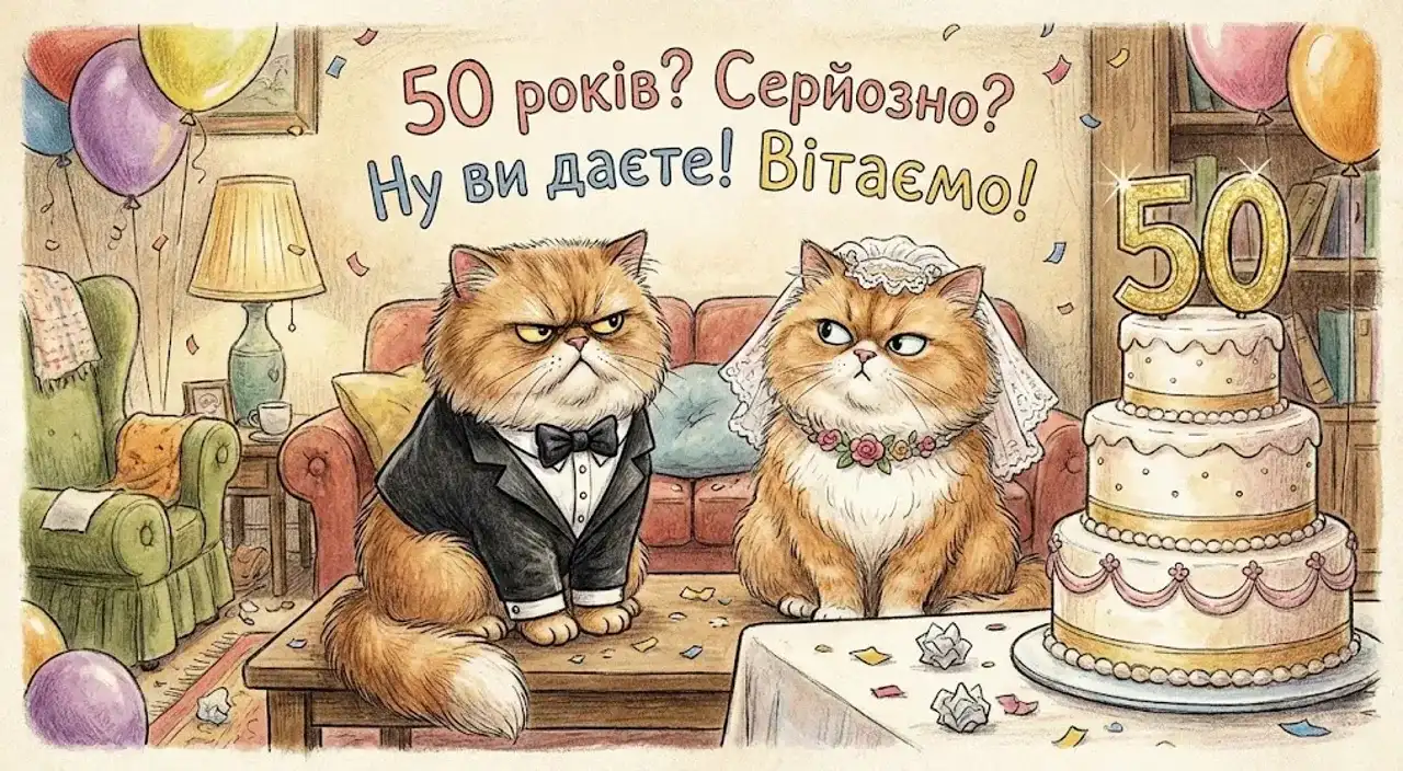 Привітання на 50 років весілля