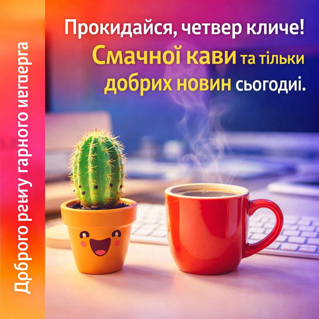 Доброго ранку гарного четверга: душевні картинки та найкращі привітання для гарного настрою