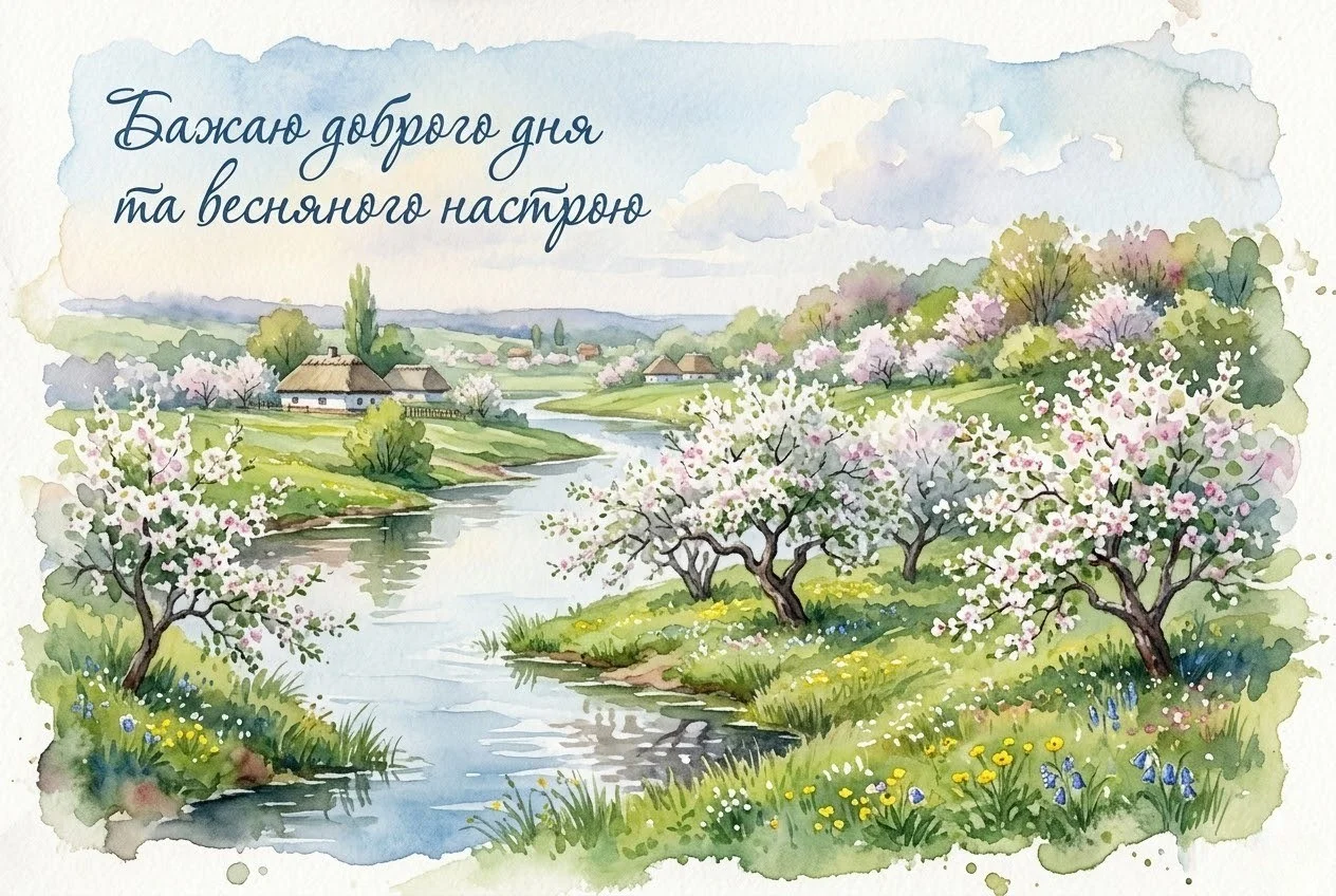 Доброго дня: картинки українською та найтепліші весняні побажання для близьких