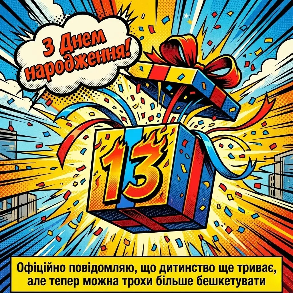 Картинки з днем народження 13 років: найкращі привітання для підлітків