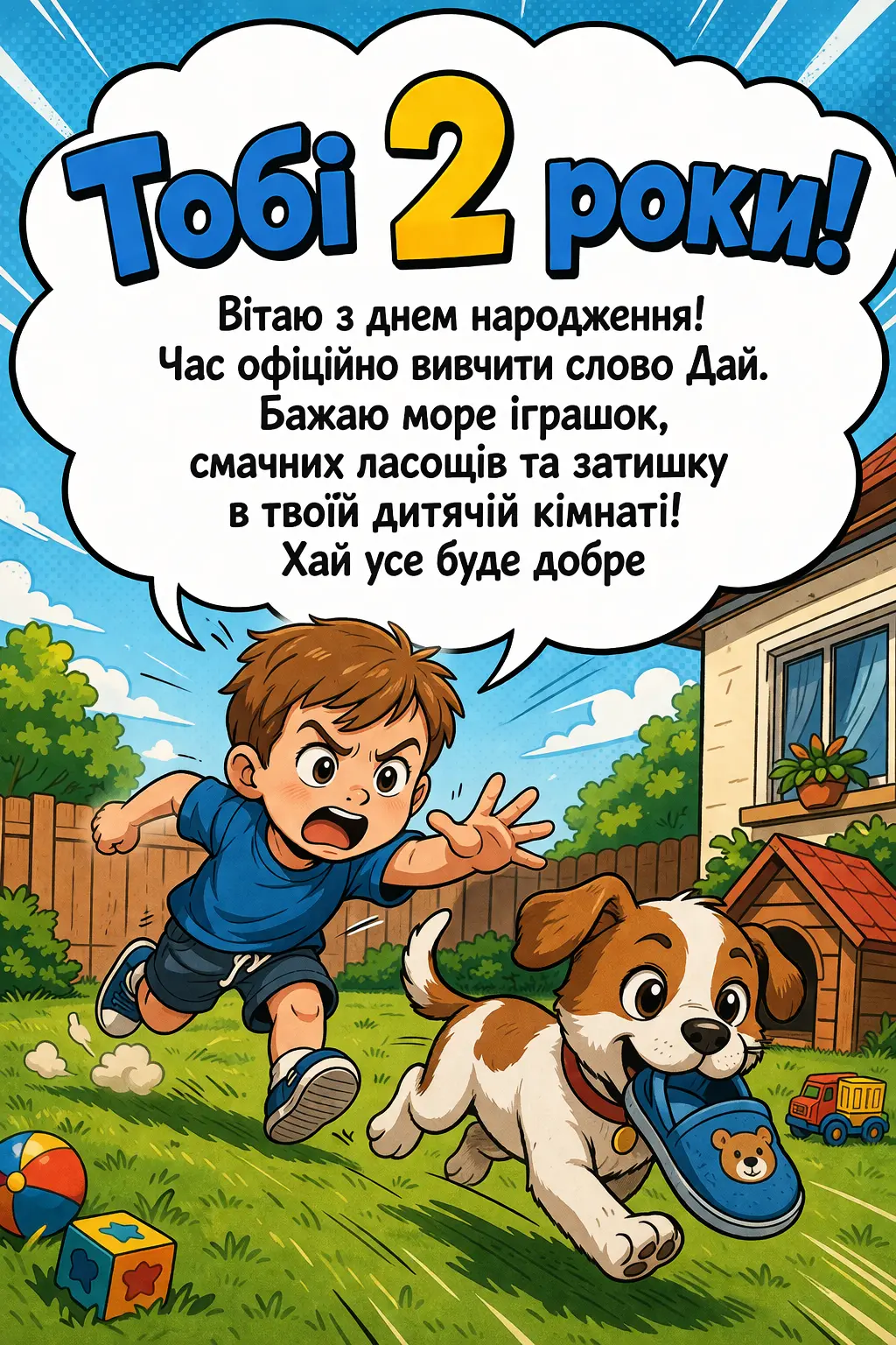 Що побажати малюку на 2 роки: зворушливі вітання для маленького хлопчика