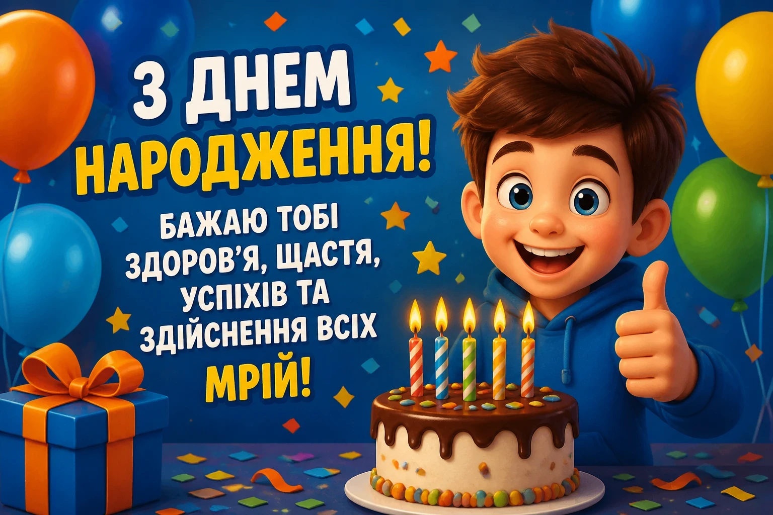Картинки з днем народження для хлопчика