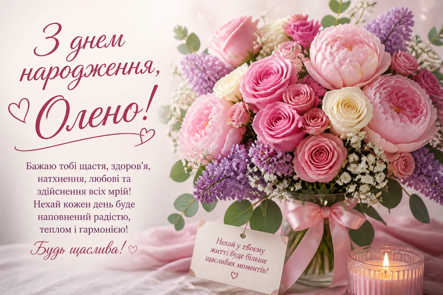 З днем народження для Олени