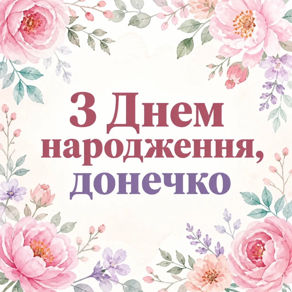 люба донечка з днем народження донечко люба донечка з днем народження донечко