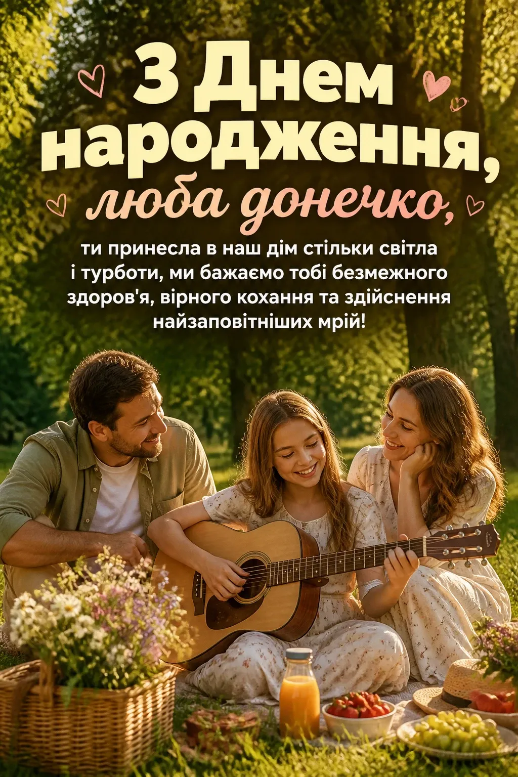 люба донечка з днем народження донечко люба донечка з днем народження донечко