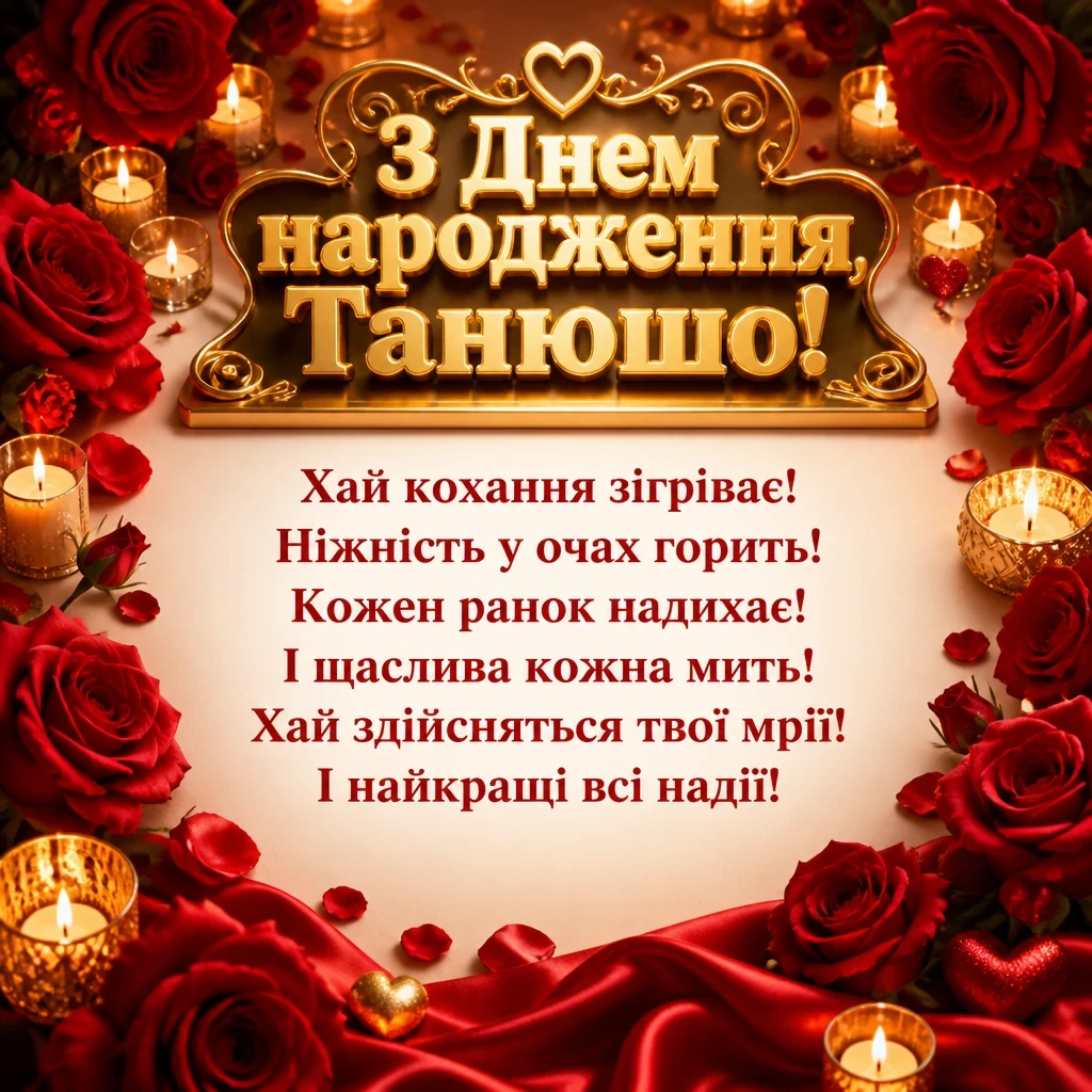 з днем народження танюша з днем народження танюша