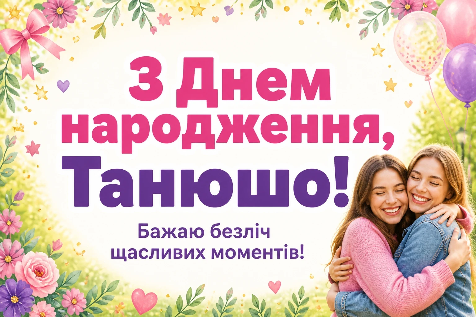 з днем народження танюша з днем народження танюша