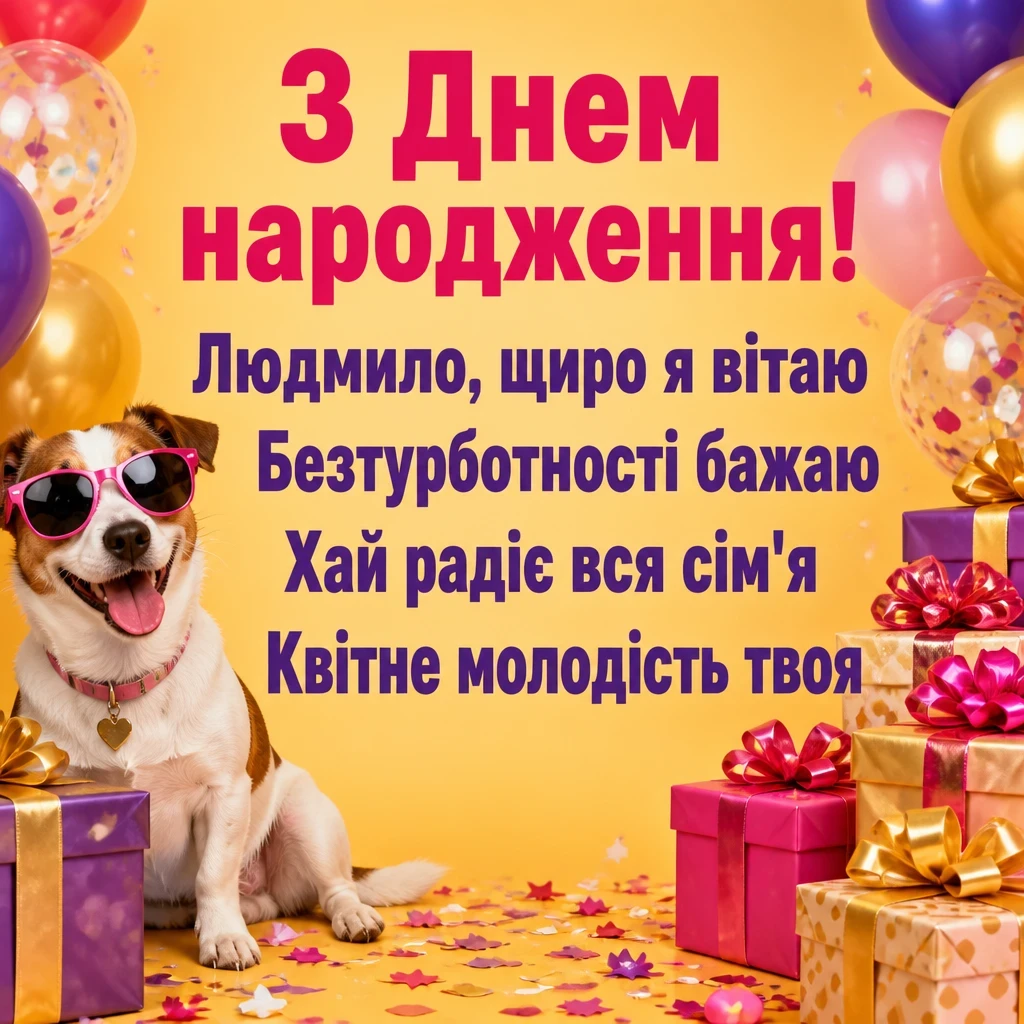 з днем народження людмила з днем народження людмила