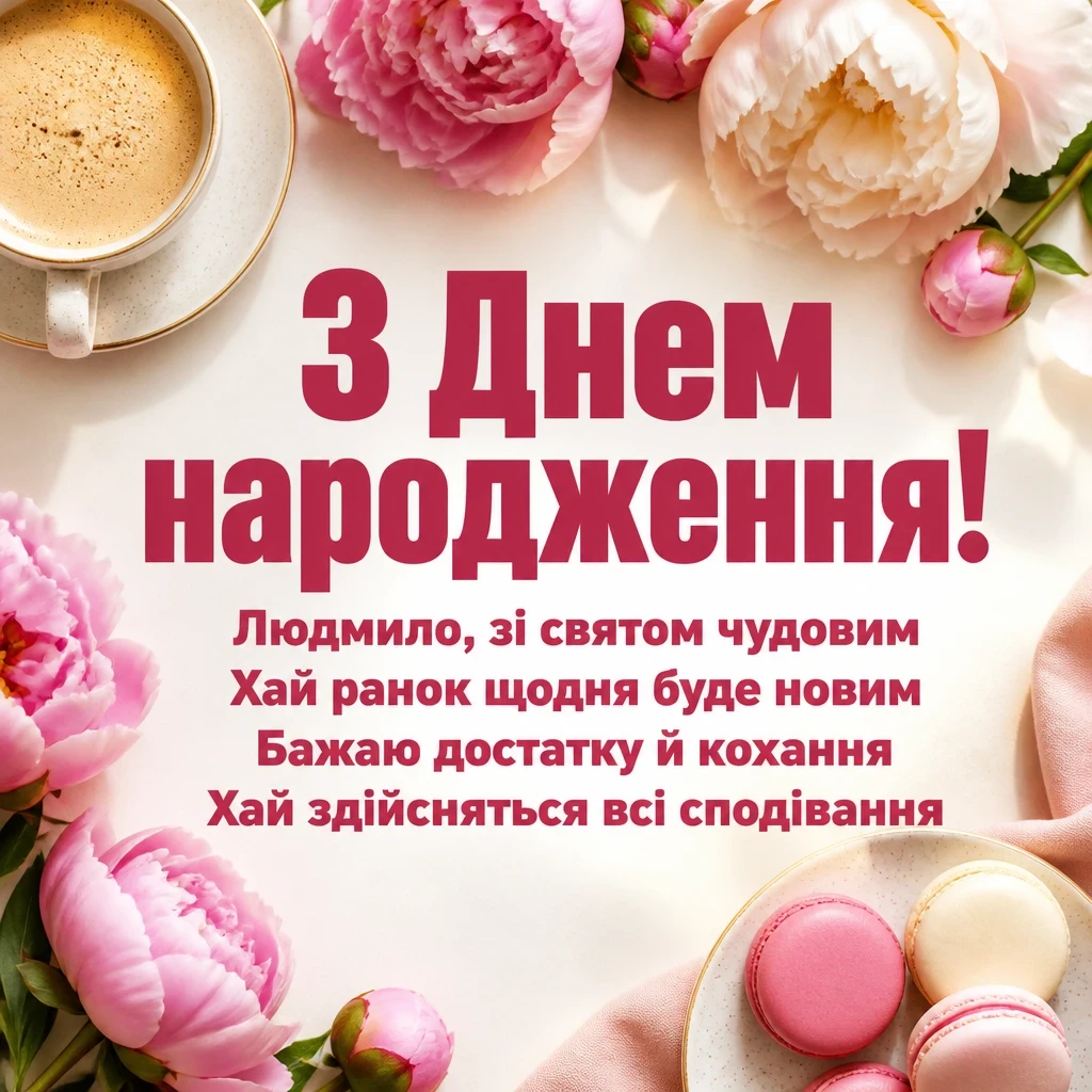 з днем народження людмила з днем народження людмила