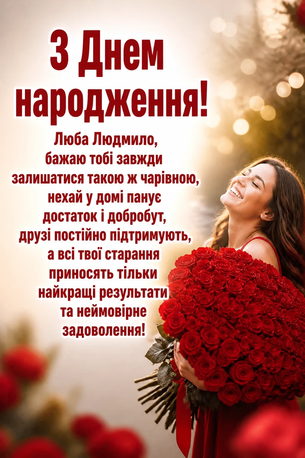 з днем народження людмила з днем народження людмила