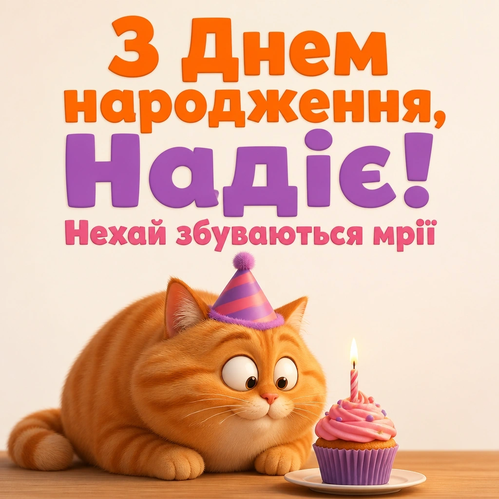 з днем народження надія з днем народження надія