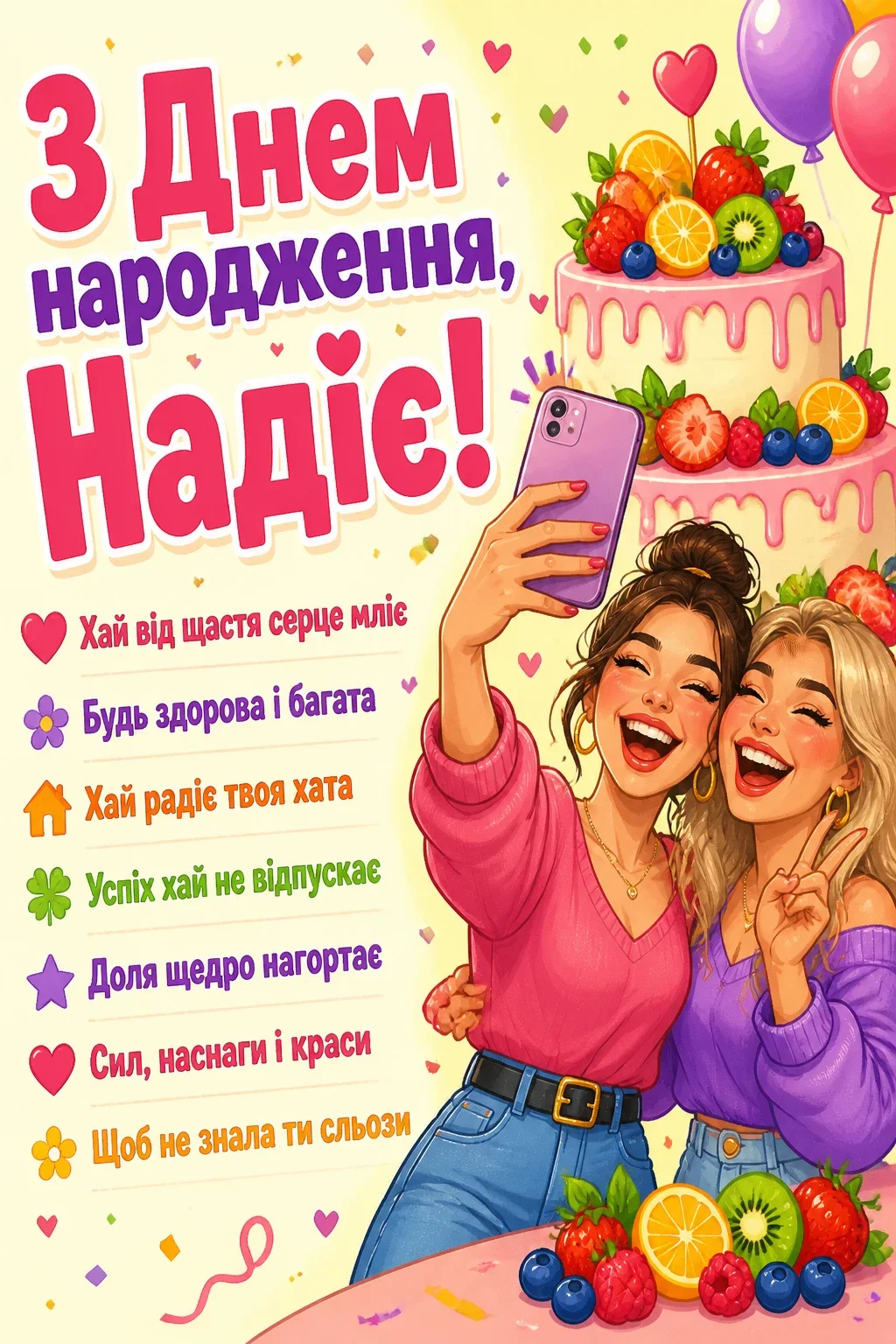 з днем народження надія з днем народження надія