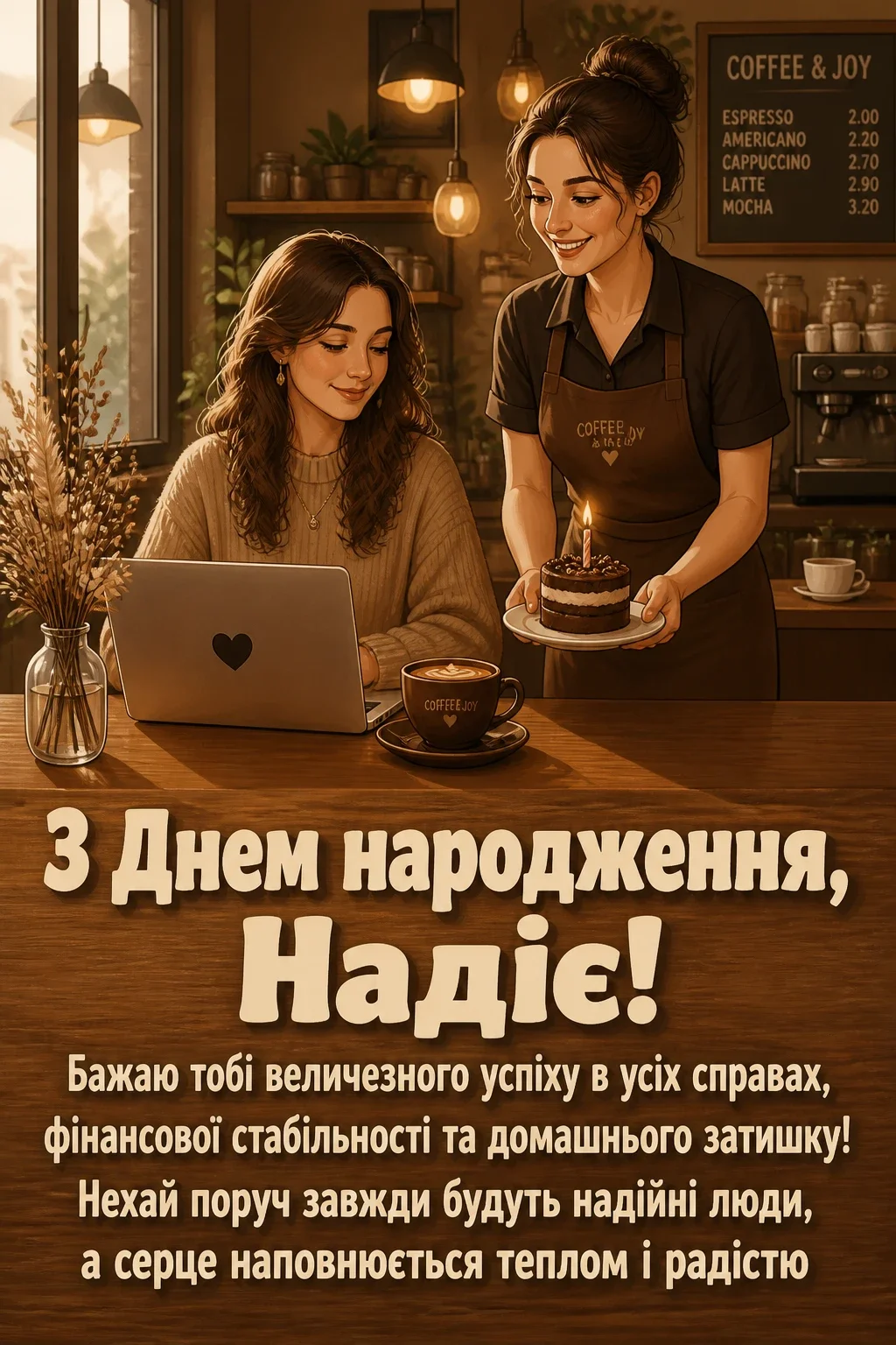 з днем народження надія з днем народження надія