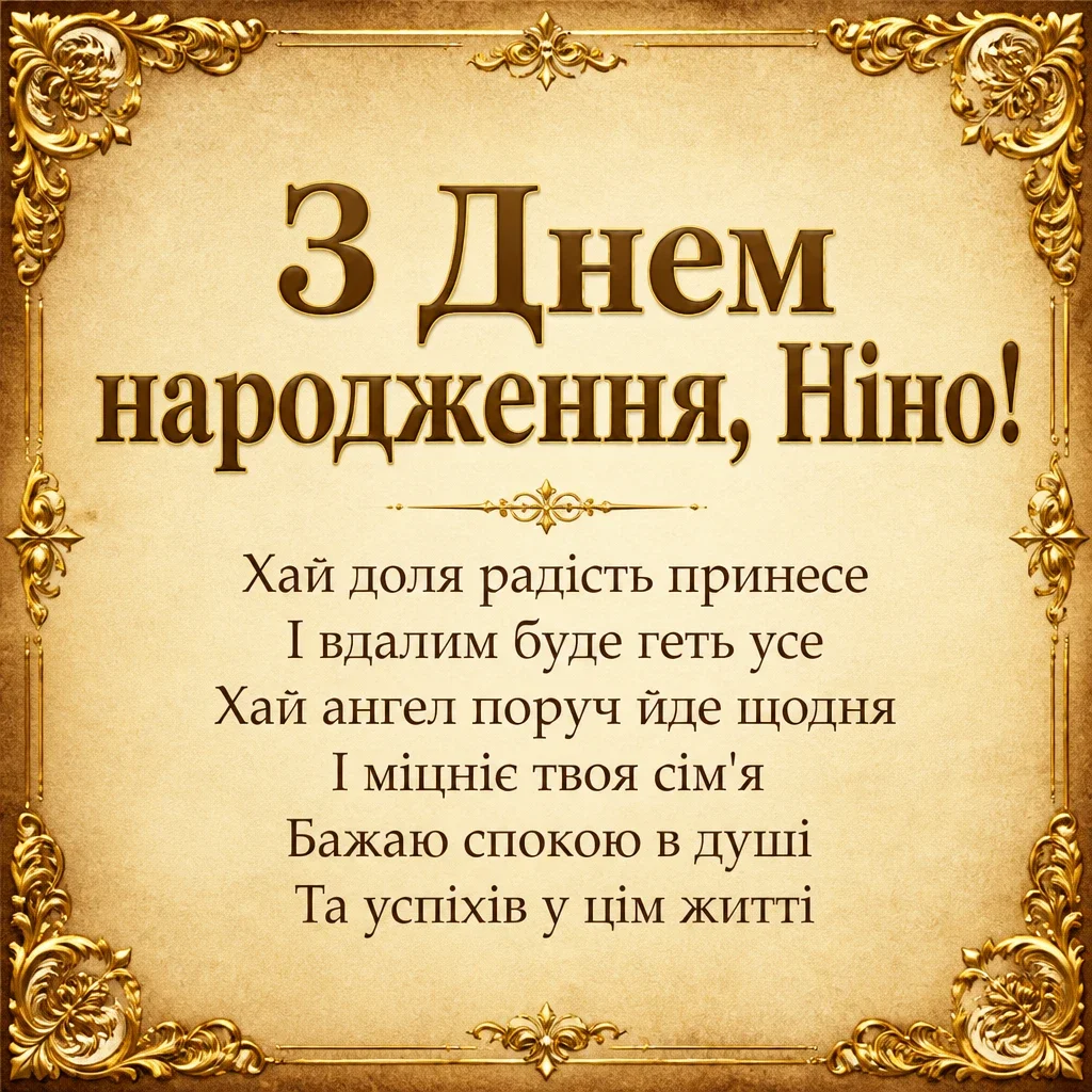 з днем народження ніна з днем народження ніна