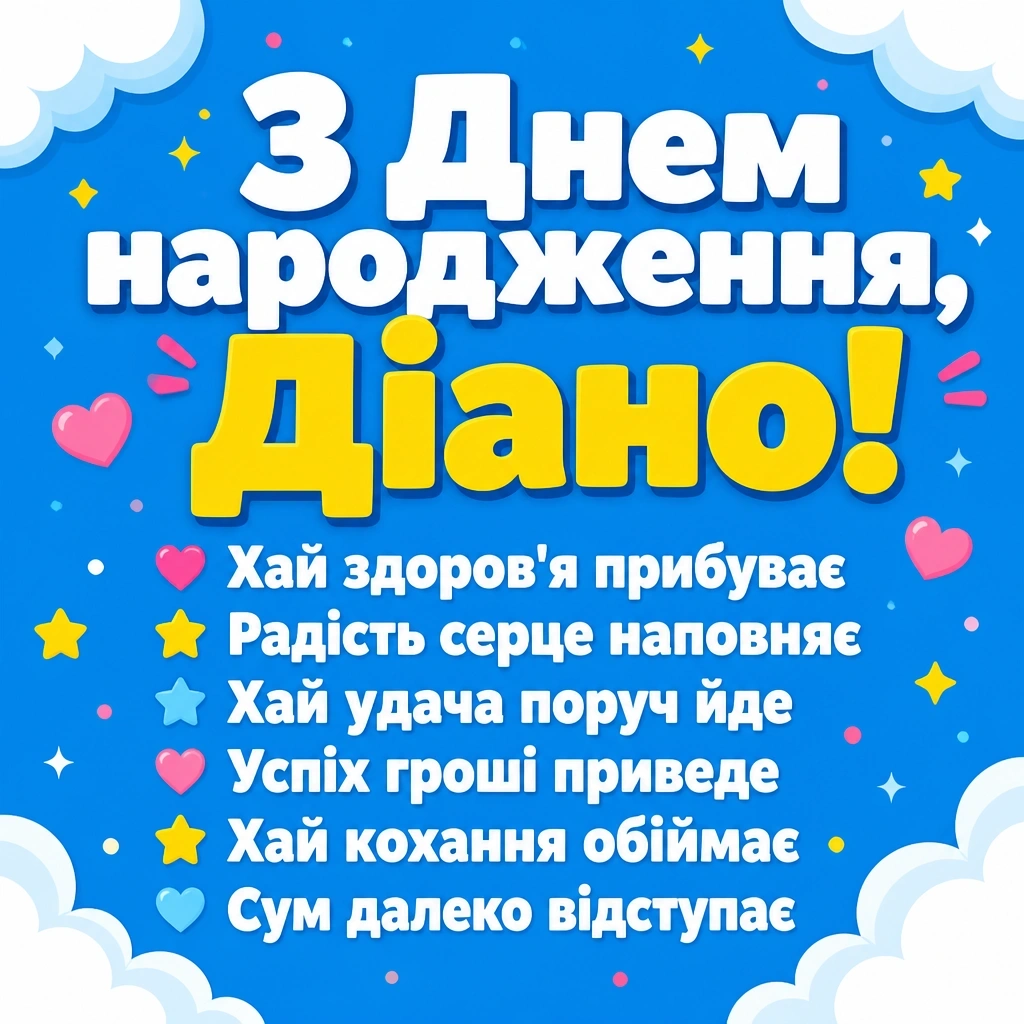з днем народження діана з днем народження діана